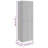Stella Homewares Garden Storage Cabinet Grey 59x40x180 cm Poly Rattan