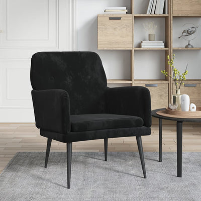 Stella Homewares Armchair Black 62x79x79 cm Velvet