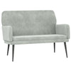 Stella Homewares Bench Light Grey 108x79x79 cm Velvet