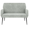 Stella Homewares Bench Light Grey 108x79x79 cm Velvet