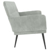 Stella Homewares Bench Light Grey 108x79x79 cm Velvet