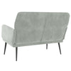 Stella Homewares Bench Light Grey 108x79x79 cm Velvet