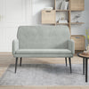 Stella Homewares Bench Light Grey 108x79x79 cm Velvet