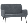 Stella Homewares Bench Dark Grey 108x79x79 cm Velvet