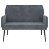 Stella Homewares Bench Dark Grey 108x79x79 cm Velvet