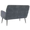 Stella Homewares Bench Dark Grey 108x79x79 cm Velvet