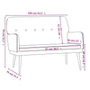 Stella Homewares Bench Dark Grey 108x79x79 cm Velvet