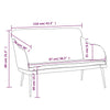 Stella Homewares Bench Black 110x76x80 cm Velvet