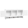 Stella Homewares Key Cabinet White 40x8.5x20 cm Engineered Wood&Steel