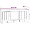 Stella Homewares Key Cabinet White 40x8.5x20 cm Engineered Wood&Steel