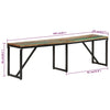 Stella Homewares Bench 160x35x46 cm Solid Wood Reclaimed