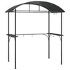 Stella Homewares BBQ Gazebo with Side Shelves Anthracite 220x115x230 cm Steel