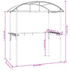Stella Homewares BBQ Gazebo with Side Shelves Anthracite 220x115x230 cm Steel