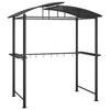 Stella Homewares BBQ Gazebo with Side Shelves Anthracite 210x114x230 cm Steel