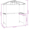 Stella Homewares BBQ Gazebo with Side Shelves Anthracite 210x114x230 cm Steel