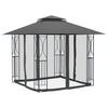 Stella Homewares Gazebo with Sidewalls Anthracite 300x300x270 cm Steel