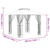 Stella Homewares Gazebo with Sidewalls Anthracite 300x300x270 cm Steel
