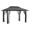 Stella Homewares Gazebo with Sidewalls Anthracite 400x300x270 cm Steel