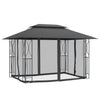 Stella Homewares Gazebo with Sidewalls Anthracite 400x300x270 cm Steel