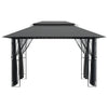 Stella Homewares Gazebo with Sidewalls Anthracite 400x300x270 cm Steel