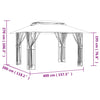 Stella Homewares Gazebo with Sidewalls Anthracite 400x300x270 cm Steel