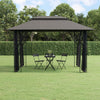 Stella Homewares Gazebo with Sidewalls Anthracite 400x300x270 cm Steel