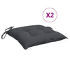 Stella Homewares Chair Cushions 2 pcs Anthracite 50x50x7 cm Oxford Fabric