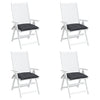 Stella Homewares Chair Cushions 4 pcs Anthracite 50x50x7 cm Oxford Fabric