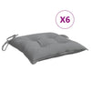 Stella Homewares Chair Cushions 6 pcs Grey 50x50x7 cm Oxford Fabric