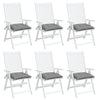 Stella Homewares Chair Cushions 6 pcs Grey 50x50x7 cm Oxford Fabric