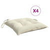 Stella Homewares Chair Cushions 4 pcs Cream White 50x50x7 cm Oxford Fabric