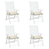 Stella Homewares Chair Cushions 4 pcs Cream White 50x50x7 cm Oxford Fabric
