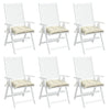 Stella Homewares Chair Cushions 6 pcs Cream White 50x50x7 cm Oxford Fabric