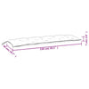 Stella Homewares Garden Bench Cushion Grey 150x50x7 cm Oxford Fabric