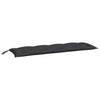Stella Homewares Garden Bench Cushion Black 150x50x7 cm Oxford Fabric