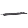 Stella Homewares Garden Bench Cushion Anthracite 180x50x7 cm Oxford Fabric