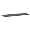 Stella Homewares Garden Bench Cushion Anthracite 200x50x7 cm Oxford Fabric