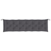 Stella Homewares Garden Bench Cushion Anthracite 200x50x7 cm Oxford Fabric