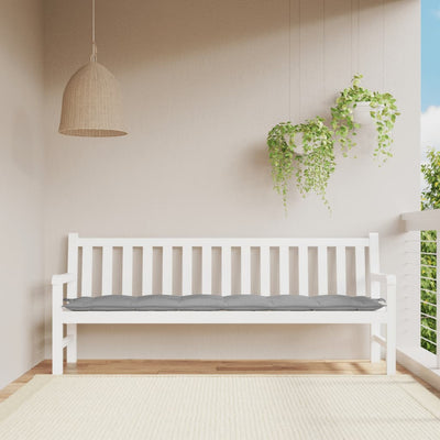 Stella Homewares Garden Bench Cushion Grey 200x50x7 cm Oxford Fabric
