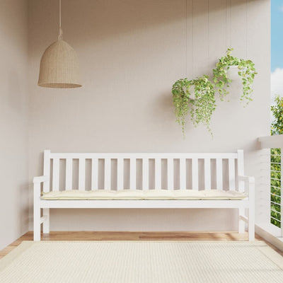 Stella Homewares Garden Bench Cushion Cream 200x50x7 cm Oxford Fabric