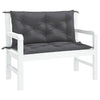 Stella Homewares Garden Bench Cushions 2 pcs Anthracite 100x50x7 cm Oxford Fabric
