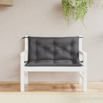 Stella Homewares Garden Bench Cushions 2 pcs Anthracite 100x50x7 cm Oxford Fabric