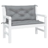 Stella Homewares Garden Bench Cushions 2pcs Grey 100x50x7 cm Oxford Fabric