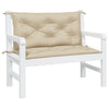 Stella Homewares Garden Bench Cushions 2 pcs Beige 100x50x7 cm Oxford Fabric
