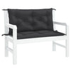 Stella Homewares Garden Bench Cushions 2pcs Black 100x50x7 cm Oxford Fabric
