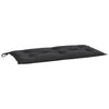 Stella Homewares Garden Bench Cushions 2pcs Black 100x50x7 cm Oxford Fabric