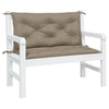 Stella Homewares Garden Bench Cushions 2 pcs Taupe 100x50x7 cm Oxford Fabric