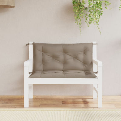 Stella Homewares Garden Bench Cushions 2 pcs Taupe 100x50x7 cm Oxford Fabric