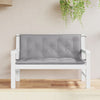 Stella Homewares Garden Bench Cushions 2pcs Grey 120x50x7cm Oxford Fabric