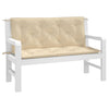 Stella Homewares Garden Bench Cushions 2 pcs Beige 120x50x7 cm Oxford Fabric